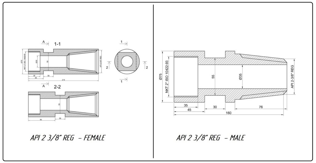 drill rod lock api 2 3-8